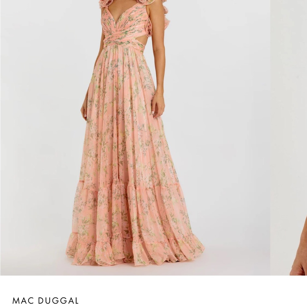 Mac Duggal Pink Floral Women's Dress